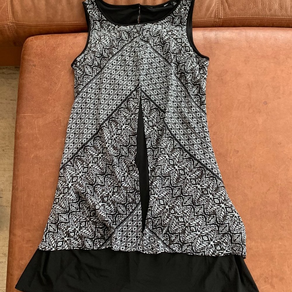Tank Dress, Black/White, Women's Med